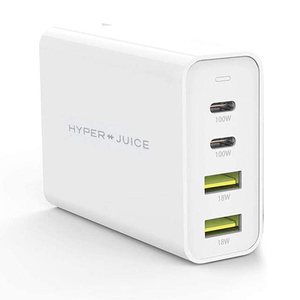 HyperJuice GaN 100W Dual USB-C/USB-A ACアダプタ HP-HJ-GAN100 /l