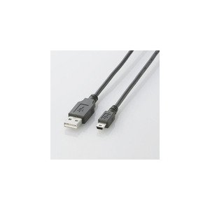 まとめ得 エレコム USB2.0ケーブル(mini-Bタイプ) U2C-M05BK x [2個] /l