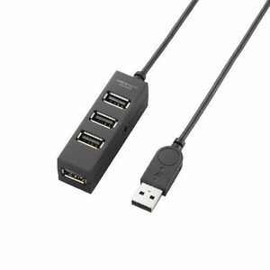 まとめ得 エレコム　TV用4ポートUSB2.0ハブ　U2H-TV003SBK x [2個] /l