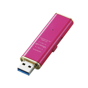 まとめ得 エレコム USB3.0対応スライド式USBメモリ「Shocolf」 MF-XWU332GPND x [2個] /l