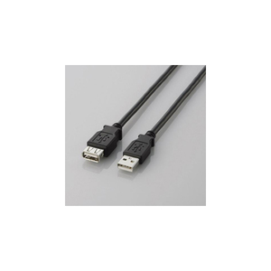 まとめ得 エレコム USB2.0延長ケーブル(A-A延長タイプ) U2C-E20BK x [2個] /l