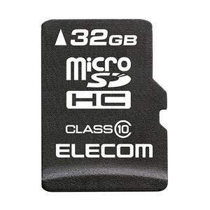 エレコム MicroSDHCカード/データ復旧サービス付/Class10/32GB MF-MSD032GC10R /l