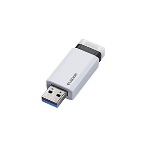 まとめ得 エレコム USBメモリー/USB3.1(Gen1)対応/ノック式/オートリターン機能付/64GB/ホワイト MF-PKU3064GWH x [2個] /l