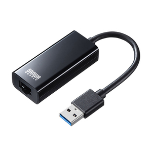 まとめ得 サンワサプライ USB3.2-LAN変換アダプタ(ブラック) USB-CVLAN1BKN x [2個] /l