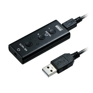 まとめ得 サンワサプライ USBオーディオ変換アダプタ 4極ヘッドセット用 MM-ADUSB4N x [2個] /l