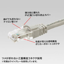 まとめ得 サンワサプライ つめ折れ防止カテゴリ6LANケーブル KB-T6TS-005GN x [2個] /l_画像2