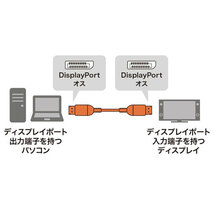 サンワサプライ DisplayPortケーブル 2m(Ver1.4) KC-DP1420 /l_画像2