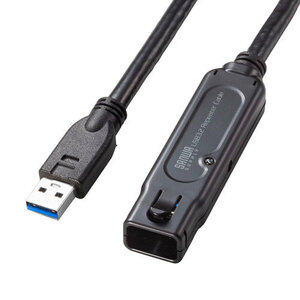 サンワサプライ USB3.2アクティブリピーターケーブル15m(抜け止めロック機構付き) KB-USB-RLK315 /l