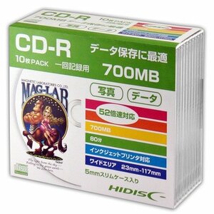 まとめ得 HIDISC CD-R データ用5mmスリムケース10P HDCR80GP10SC x [3個] /l