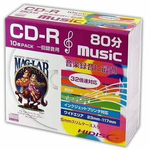  summarize profit HIDISC CD-R music for 5mm slim case 10P HDCR80GMP10SC x [3 piece ] /l