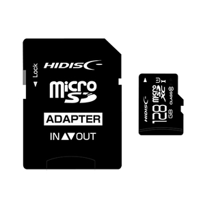 HIDISC microSDHC карта 128GB CLASS10 UHS-1 соответствует SD изменение адаптор есть .HDMCSDX128GCL10UIJP3 /l