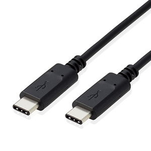 エレコム USBケーブル 2.0 タイプC USB-C PS5対応 PD対応 コントローラー充電 2m RoHS指令準拠(10物質) ブラック GM-U2CCC20BK /l