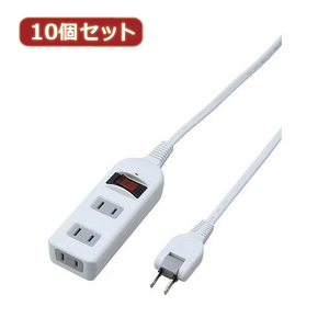 YAZAWA 10個セット ノイズフィルター集中スイッチ付タップ Y02BKNS311WHX10 /l