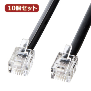 まとめ得 10個セット サンワサプライ モジュラーケーブル(黒) TEL-N1-7BKN2 TEL-N1-7BKN2X10 x [2個] /l