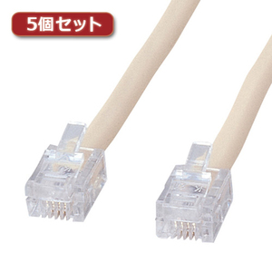  summarize profit 5 piece set Sanwa Supply shield attaching twist modular cable TEL-ST-10N2X5 x [2 piece ] /l