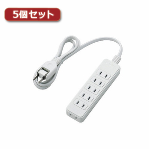 まとめ得 5個セットエレコム 電源タップ T-S02-2610WH T-S02-2610WHX5 x [2個] /l