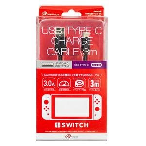 【5個セット】 アンサー Switch用 USB充電ケーブル 3m ANS-SW012BKX5 /l