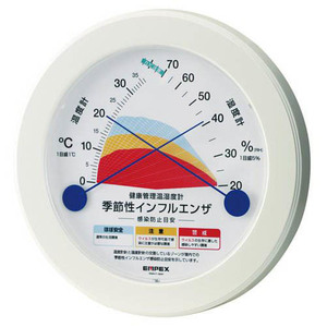 EMPEX 感染防止目安 温度湿度時計 「TM-2582季節性インフルエンザ 感染防止目安温度・湿度計」 TM-2582 /l