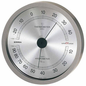 まとめ得 EMPEX 温度・湿度計 スーパーEX高品質 温度・湿度計 壁掛用 EX-2727 メタリックグレー x [2個] /l