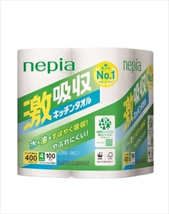 まとめ得 ネピア激吸収キッチンタオル４ロール１００カット 　 王子ネピア 　 キッチンタオル x [15個] /h