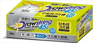 まとめ得 ＲＤ４５　紐付きロールゴミ袋　半透明　４５Ｌ　５０枚 　ハウスホールドジャパン 　ゴミ袋・ポリ袋 x [2個] /h