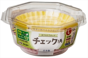 まとめ得 おべんとうカップチェック柄Ｌ４色５０枚入 　 東洋アルミ 　 お弁当用品 x [20個] /h