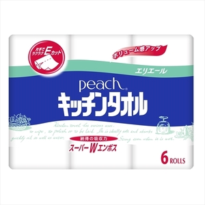 まとめ得 ピーチ　キッチンタオル　６ロール 　 大王製紙 　 キッチンタオル x [5個] /h