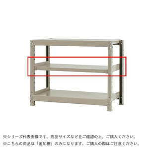 軽中量ラック　耐荷重150kgタイプ　単体　間口1800×奥行450mm　追加板　アイボリー /a