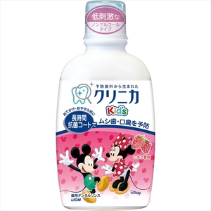 まとめ得 クリニカＫｉｄ’ｓデンタルリンス　フレッシュいちご　２５０ｍｌ 　 ライオン 　 マウスウォッシュ x [16個] /h