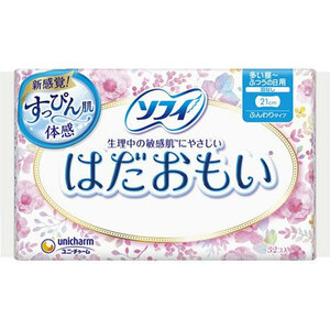 まとめ得 ソフィ はだおもい 多い日昼－ふつうの日用 羽なし ふんわりタイプ ２１ｃｍ ３２個入 x [6個] /k