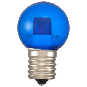 まとめ得 OHM LEDミニボール球装飾用 G30/E17/1.2W/1lm/クリア青色 LDG1B-H-E17 14C x [5個] /a