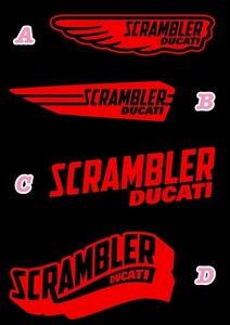 ◇送料無料◇SCRANBLER DUCATI 防水ステッカー◇ドゥカティ スクランブラー ヘルメット タンク デカール モンスター MONSTER【No.184】