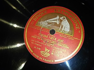 Disque Gramophone（仏盤）（W1120＆1124）2枚セット！「Ecce Quomodo Moritur Justus / Tenebrae Factae Junt」
