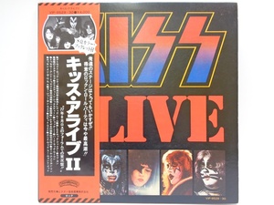 キッス アライブⅡ 2 LPレコード 2枚組 帯付き VIP9529 30 KISS ALIVE ハードロック 洋楽 rock デトロイト 暗黒の帝王 熱きレディズ 楽曲