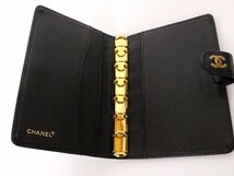 美品☆CHANEL【シャネル】レザー手帳ケース アジェンダ☆ブラック☆ココマーク☆ロゴ☆箱付☆Gカード付☆レディース_画像6