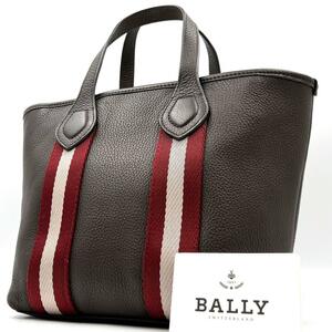 《未使用級》BALLYバリー トレスポ シボ革 ミニトートバッグ ハンドバッグA4可 ビジネスバッグ 手提げ レザー ブラウン