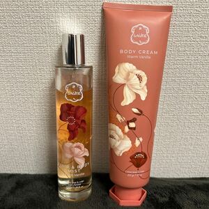 LALINEのウォームバニラ◆ボディクリーム、ヘア&ボディミスト◆残量7〜8割◆ラリン◆Warm Vanilla◆