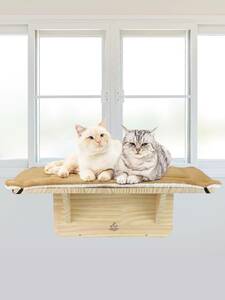 LaLa-PetsPet Supplies 猫窓用ベッド ハンモック 組み立て式 耐荷重25kg 多頭飼い マット付き 
