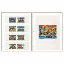ディズニー　ミッキー　ドナルド　切手/小型シート1枚＆切手8枚（クリスマストレイン）　発行国Saint Vincent　1988年発行　新品_画像7