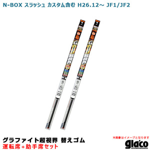 ガラコワイパー グラファイト超視界 替えゴム 車種別セット N-BOXスラッシュ (カスタム含む) H26.12～ JF1/JF2 運転席+助手席 ソフト99