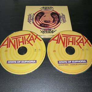 アンスラックス ANTHRAX ★ STATE OF EUPHORIA / 2CD ★ BIG4 METALLICA MEGADETH SLAYER EXODUS TESTAMENT