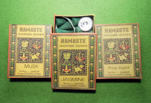 インド　NAMASTE香　ムスク、ジャスミン、パイナップル　３箱セット