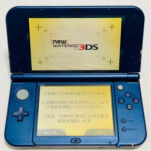 【中古】New ニンテンドー 3DS LL 本体 メタリックブルー RED-001 動作確認済 現状品 任天堂 Nintendo 040