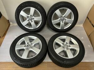 205/55R16 (94H) ミシュラン X-ICE3+ フォルクスワーゲン 純正 16インチ 16x6.5J +50 112/5H スタッドレス 中古5本 2019年製 バリ山