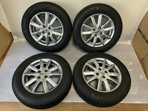 185/65R15 (88Q) ブリヂストン BLIZZAK VRX2 社外ホイール AME 15インチ 15x5.5J +43 100/4H スタッドレス 中古4本 2020年製 バリ山