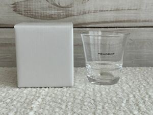 プジョー/PEUGEOT オリジナル ロゴ ガラスコップ クリア 正規ディーラー 非売品 新品未使用