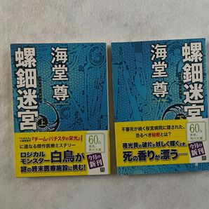 【古本】螺鈿迷宮 上下巻 2巻セット 海堂尊 終末医療を取り上げている