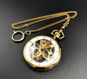 時計(サ60)『WH-10841』★Montre GOUSSET Paris(グゼットパリ)★両面スケルトン 懐中時計★稼働品★