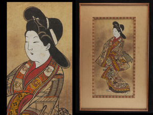 【版画】sp14_立美人 木版画 たかみさわ 高見沢 浮世絵 美人画 大判 見返り美人 77cm×50cm