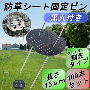 U pin .15cm 100 pcs set black circle attaching weed proofing seat fixation artificial lawn ... material 